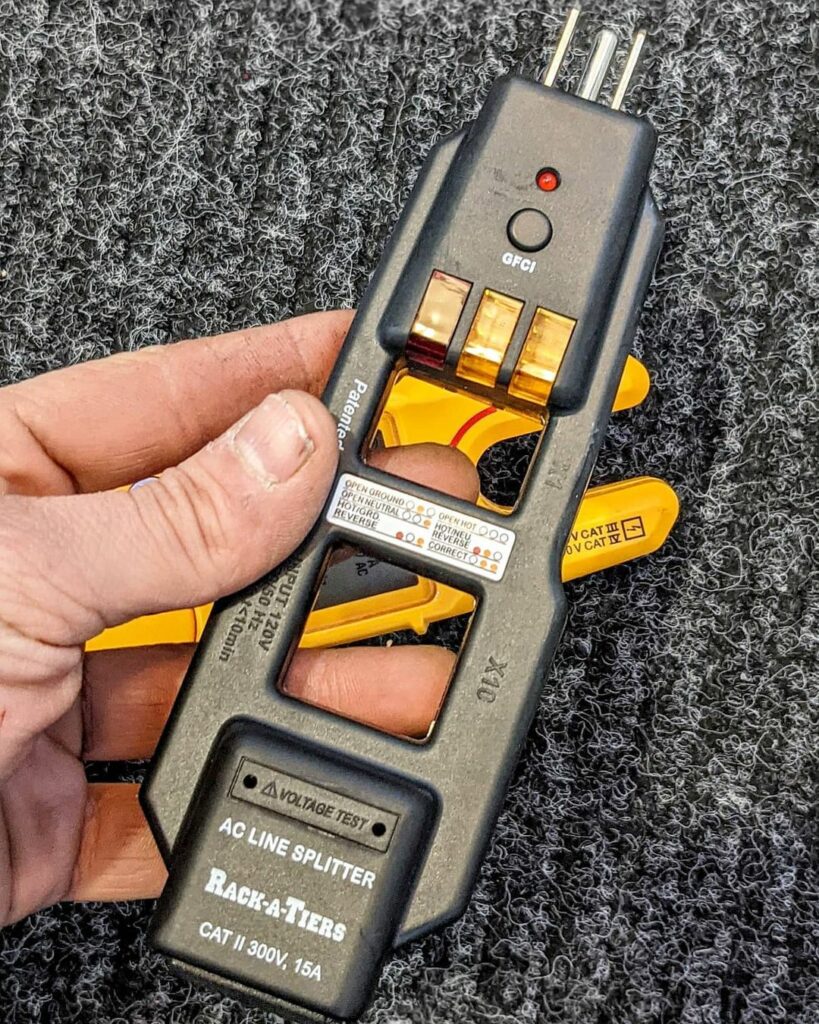 AC Line Splitter with GFCI Tester RackATiers