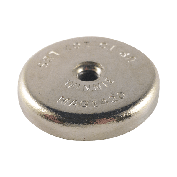 66mm Threaded Magnet 44 lbs Holding Power Female Threaded 1/4"-20 Rubber Coated 