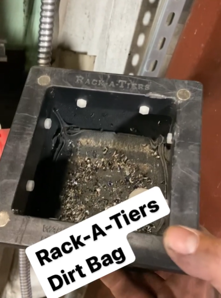 Rack-A-Tiers Dirt Bag - Magnetic Drilling Bag for Metal Shavings (84000)
