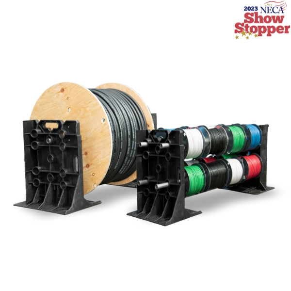thumbnail image 2 of Electrical Wire Reel Spool Rack Caddy - Storage Organization Holder For Electrician 2 of 2